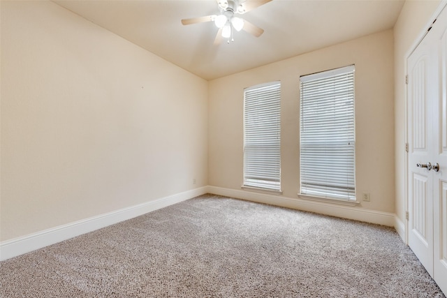 2917 Cascade Dr, Plano, TX 75025 - carpeted empty room featuring a ceiling fan and baseboards