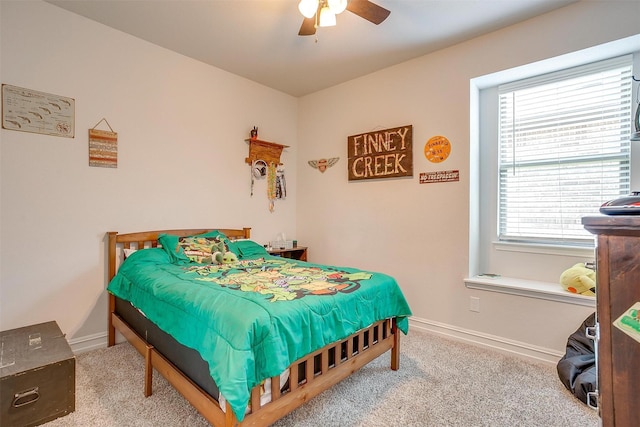 128 Colonial Dr, Joshua, TX 76058 - carpeted bedroom with baseboards and a ceiling fan