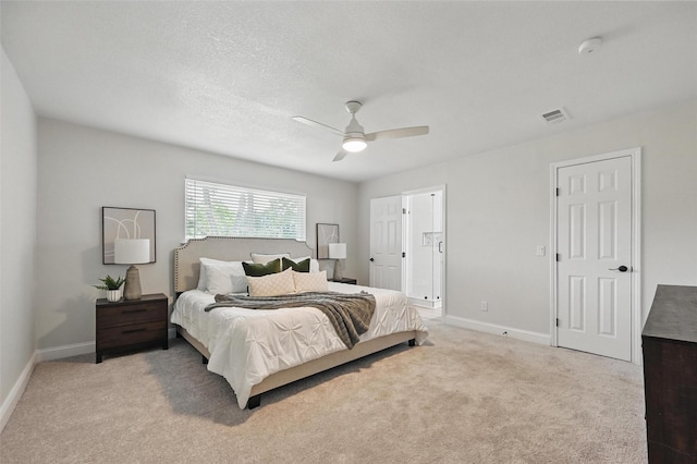 342 Willow Wood St, Murphy, TX 75094 - bedroom featuring light carpet, baseboards, and ceiling fan