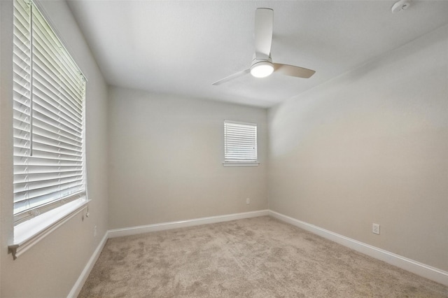 342 Willow Wood St, Murphy, TX 75094 - unfurnished room featuring light carpet, a ceiling fan, baseboards, and a smoke detector