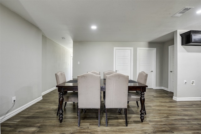 12111 Galva Dr, Dallas, TX 75243 - dining space with baseboards, dark wood finished floors, and recessed lighting