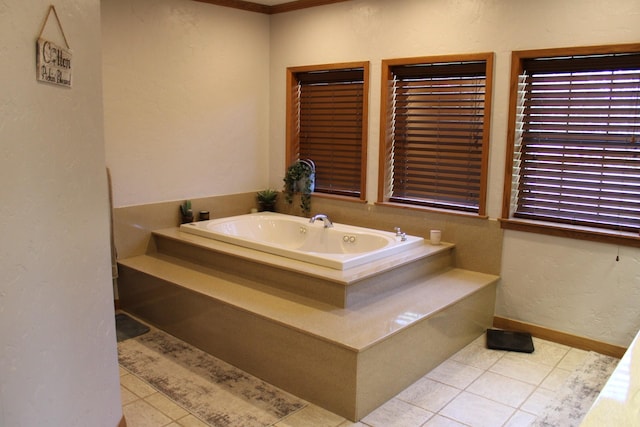 801 County Road 313, Eastland, TX 76448 - full bathroom featuring tile patterned floors and a garden tub
