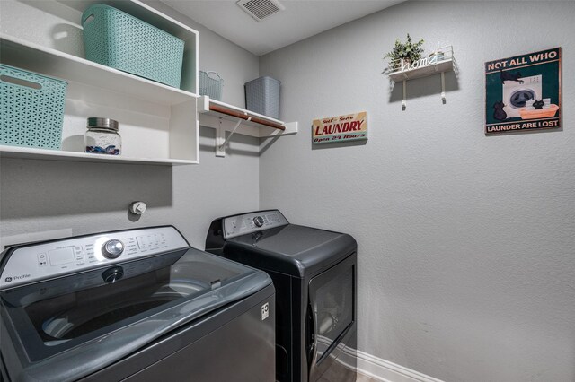 1350 Amistad Dr, Prosper, TX 75078 - washroom with independent washer and dryer and baseboards