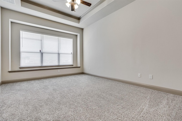 3009 Guadalupe Dr, Forney, TX 75126 - unfurnished room featuring ornamental molding, ceiling fan, carpet, and baseboards