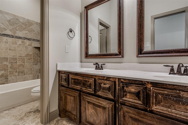 3009 Guadalupe Dr, Forney, TX 75126 - full bath featuring double vanity, toilet, and shower / bath combination