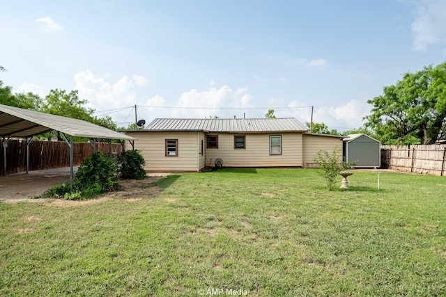 1302 6th St, Anson, TX 79501 - back of house with metal roof and a carport