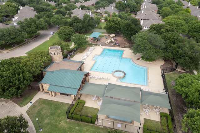 7951 Belladonna Dr, Fort Worth, TX 76123 - drone / aerial view of a pool