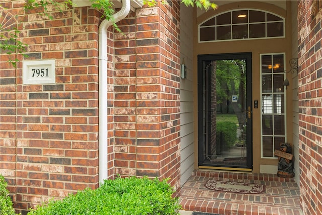 7951 Belladonna Dr, Fort Worth, TX 76123 - doorway to property with brick siding