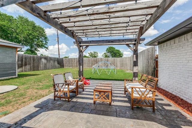 10220 Shadow Way, Dallas, TX 75243 - view of patio with a pergola