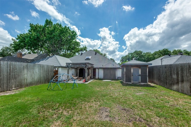 10220 Shadow Way, Dallas, TX 75243 - back of property with a pergola