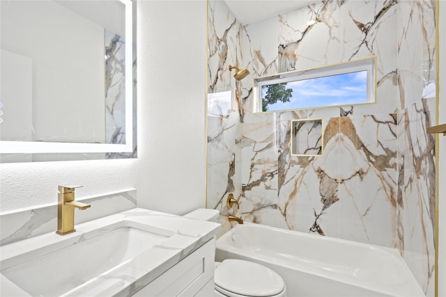 1310 Coleman Ave, Dallas, TX 75215 - full bath with vanity, toilet, and bathtub / shower combination