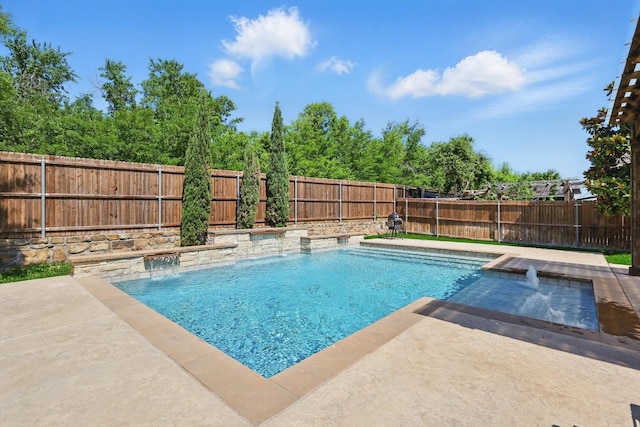 14513 Mediterranean Dr, Frisco, TX 75035 - view of swimming pool with a fenced backyard and a patio