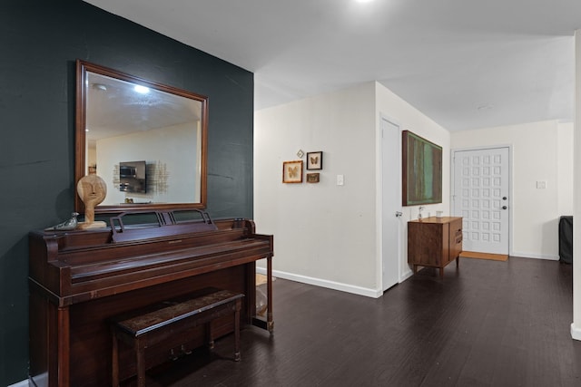 2512 Buckingham Dr, Denton, TX 76209 - corridor featuring dark wood-type flooring and baseboards
