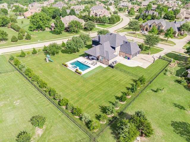 13 Kensington Dr, Heath, TX 75032 - aerial perspective of suburban area with a pool area