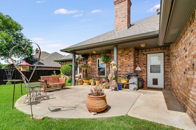 10253 Fieldcrest Dr, Benbrook, TX 76126 - view of patio / terrace featuring grilling area