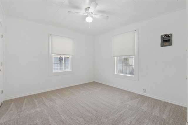 5629 Farnsworth Ave, Fort Worth, TX 76107 - empty room with plenty of natural light, carpet floors, a ceiling fan, and baseboards