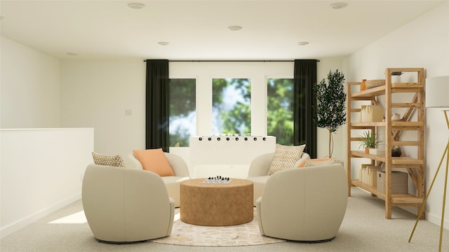 3056 Dutch Rd, Providence Village, TX 76227 - living area featuring light colored carpet and baseboards