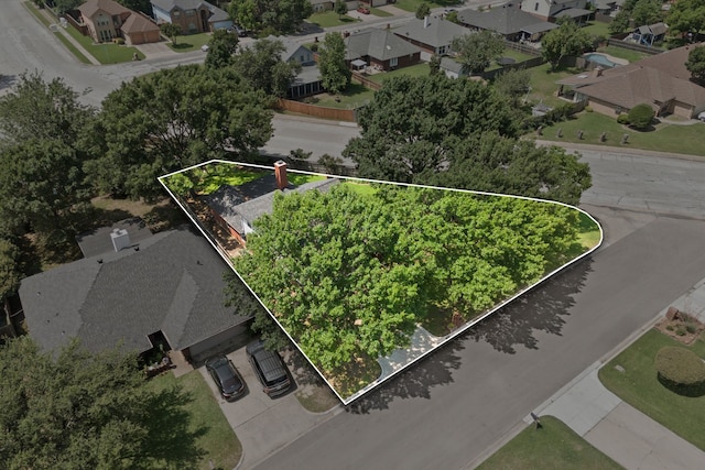 7600 Teresa Ct, North Richland Hills, TX 76182 - aerial perspective of suburban area featuring property parcel outlined