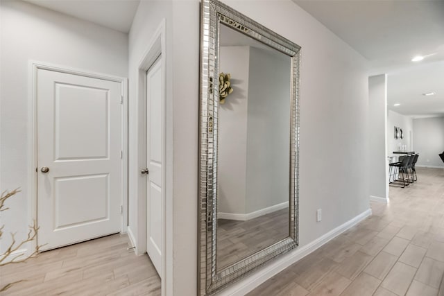 9700 Serviceberry Ln, Fort Worth, TX 76036 - corridor with light wood-style floors, baseboards, and recessed lighting