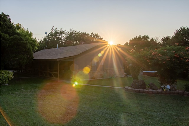 801 Prachyl Rd, Weatherford, TX 76087 - yard at dusk featuring a yard