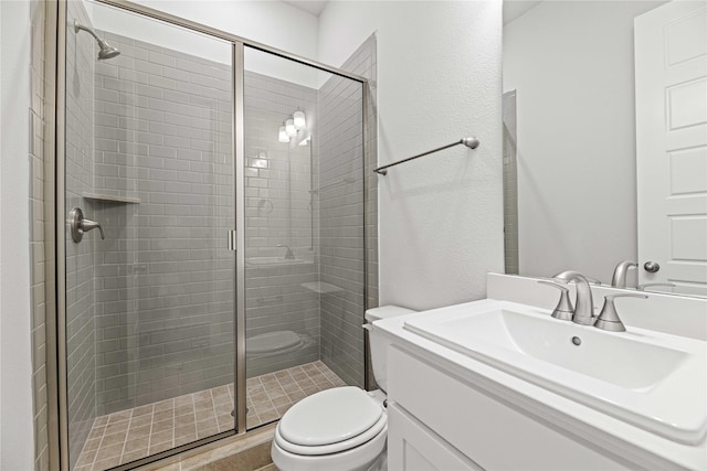 16532 Dunkirk Ln, Frisco, TX 75035 - full bathroom with toilet, a stall shower, and vanity