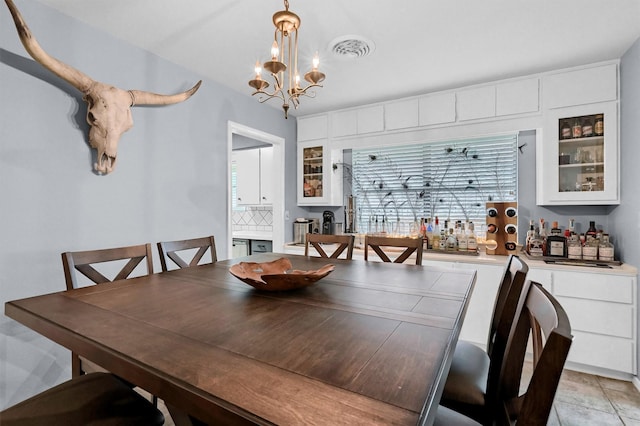 116 Modoc Trl, Lake Kiowa, TX 76240 - dining area with a chandelier