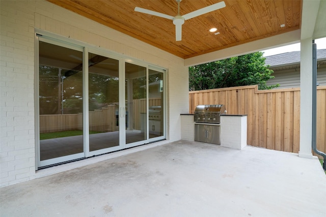 9621 Larchcrest Dr, Dallas, TX 75238 - view of patio / terrace featuring ceiling fan