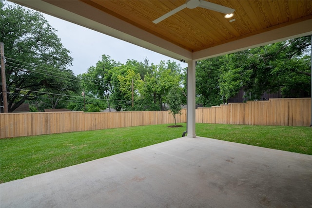 9621 Larchcrest Dr, Dallas, TX 75238 - view of patio featuring ceiling fan