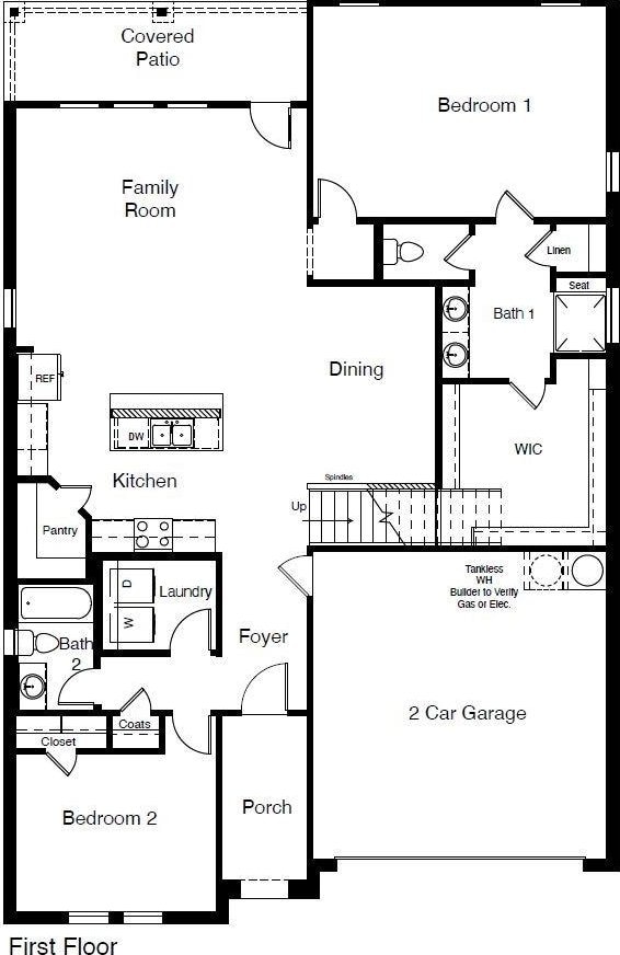 105 Leon Ave, Rhome, TX 76078 - floor plan / room layout