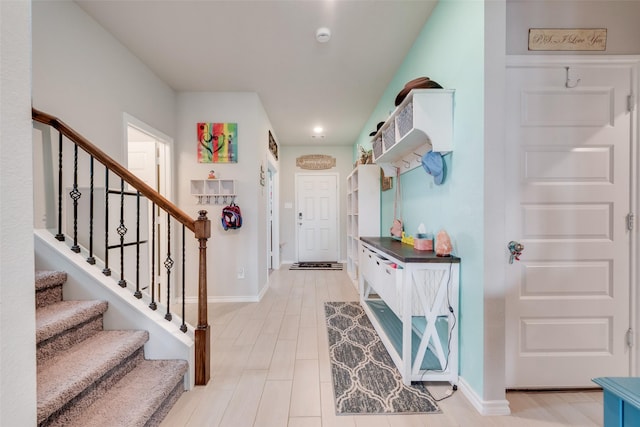 14024 Callisto Way, Haslet, TX 76052 - entrance foyer featuring baseboards, stairs, and recessed lighting