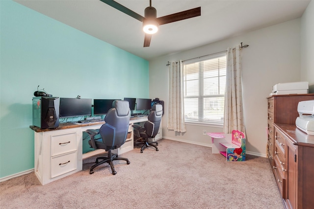 14024 Callisto Way, Haslet, TX 76052 - carpeted office featuring ceiling fan and baseboards