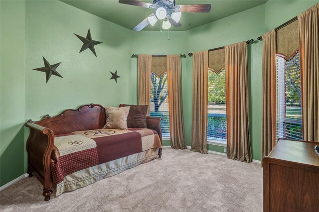 15741 Big Horn Trl, Frisco, TX 75035 - carpeted bedroom featuring baseboards and a ceiling fan