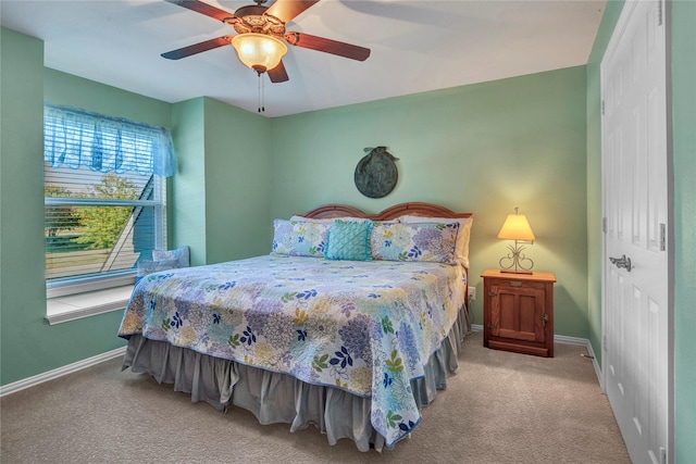 15741 Big Horn Trl, Frisco, TX 75035 - carpeted bedroom with baseboards, a closet, and ceiling fan