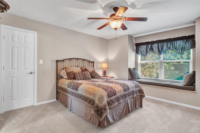 15741 Big Horn Trl, Frisco, TX 75035 - bedroom with carpet floors, baseboards, and ceiling fan