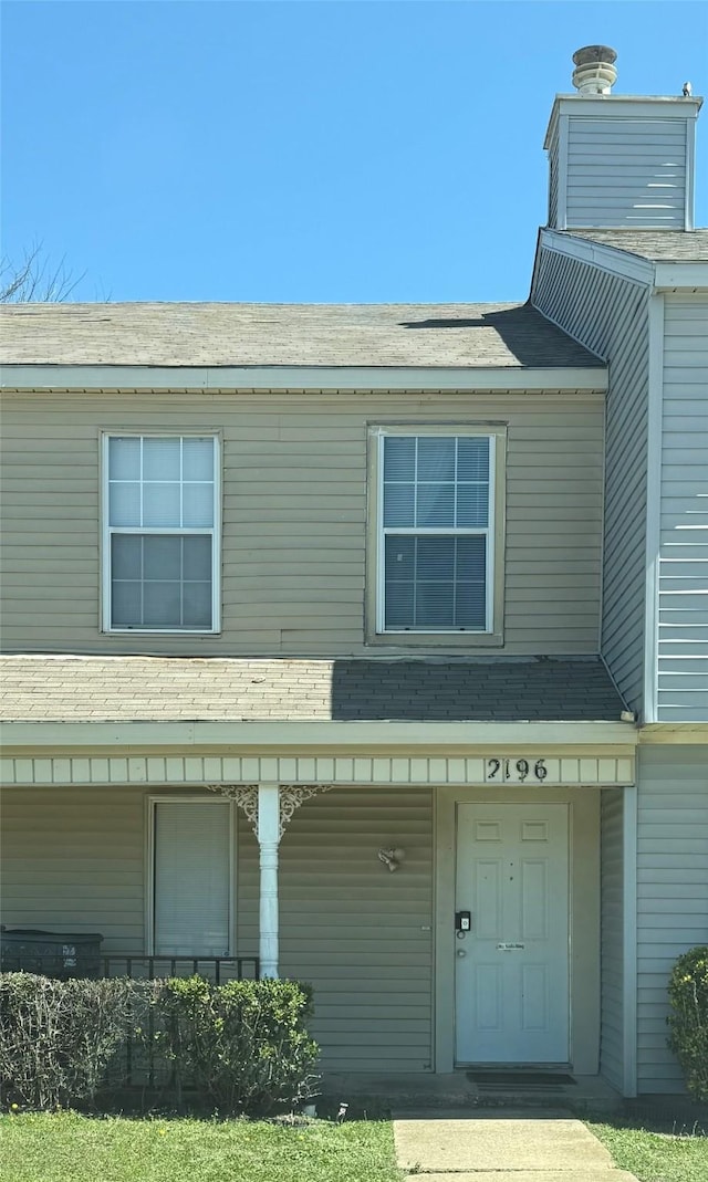 2196 Aspen St, Dallas, TX 75227 - entrance to property with a porch and roof with shingles