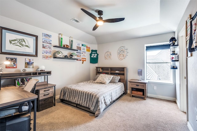 1495 Bent Trail Cir, Southlake, TX 76092 - carpeted bedroom with baseboards, a ceiling fan, and a desk