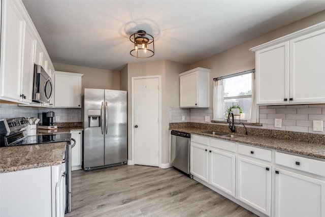 2308 Pheasant Run, Melissa, TX 75454 - kitchen with stainless steel appliances, a sink, tasteful backsplash, and white cabinetry