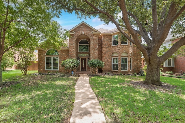 3208 Greenglen Dr, Carrollton, TX 75007 - traditional-style house with brick siding and a front lawn