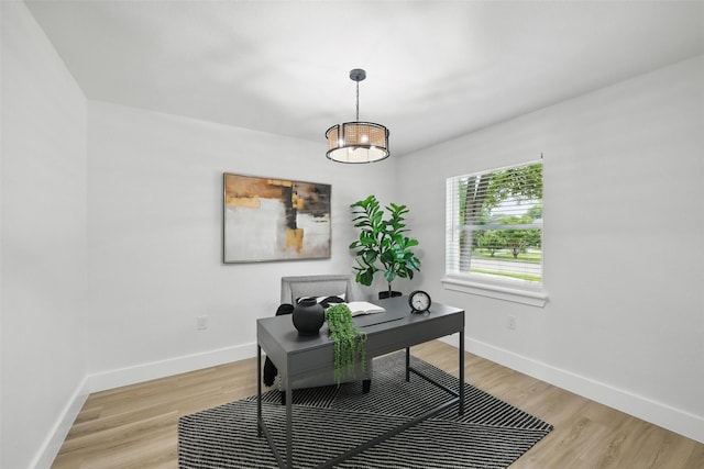 3173 Catamore Ln, Dallas, TX 75229 - office with baseboards and light wood-style flooring