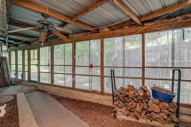 1245 Hodgson St, Fort Worth, TX 76115 - sunroom with a ceiling fan