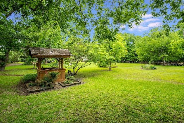 915 Cockrell Hill Rd, Ovilla, TX 75154 - view of green lawn with view of wooded area