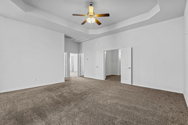 15232 Primrose Garden Ct, Aledo, TX 76008 - unfurnished room with a raised ceiling, carpet, ceiling fan, and baseboards