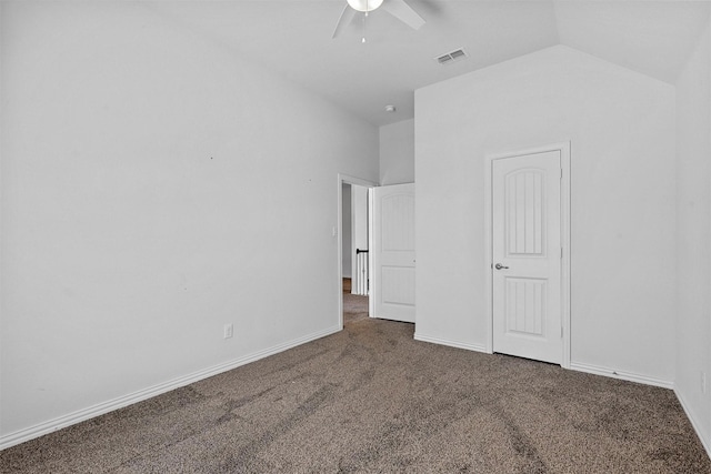 15232 Primrose Garden Ct, Aledo, TX 76008 - unfurnished bedroom with carpet flooring, lofted ceiling, ceiling fan, and baseboards
