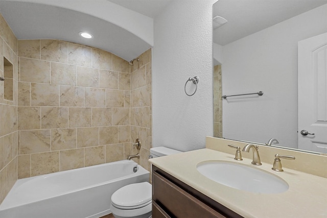 15232 Primrose Garden Ct, Aledo, TX 76008 - full bathroom featuring toilet, vanity, and bathing tub / shower combination