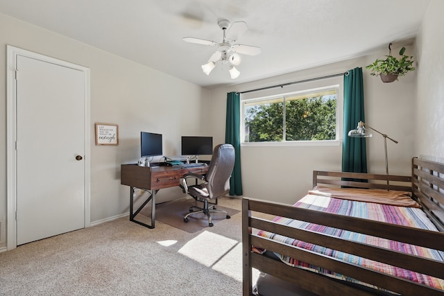 2500 Indian Hills Dr, Plano, TX 75075 - carpeted office with a ceiling fan