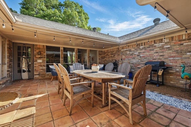2500 Indian Hills Dr, Plano, TX 75075 - view of patio / terrace with outdoor dining space and a grill
