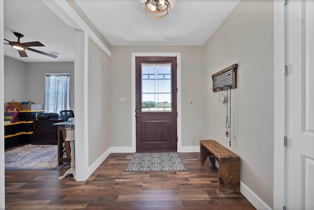 119 Cody Ave, Decatur, TX 76234 - foyer entrance with plenty of natural light, dark wood-style flooring, and baseboards