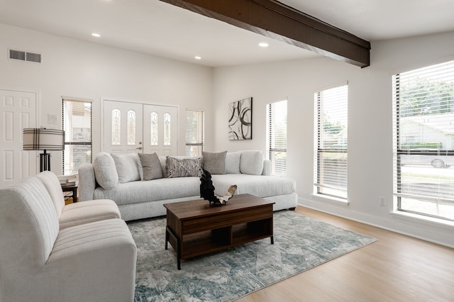 4218 Aralia St, Mesquite, TX 75150 - living area featuring wood finished floors, recessed lighting, and baseboards