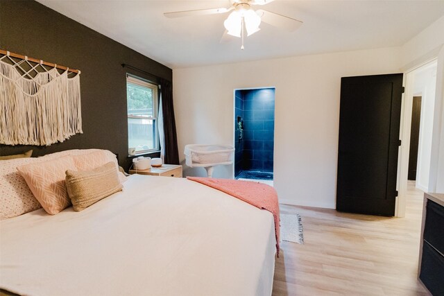 405 Valcik, Decatur, TX 76234 - bedroom with light wood finished floors and a ceiling fan