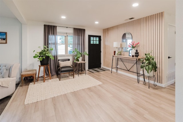 405 Valcik, Decatur, TX 76234 - entryway with wood finished floors, recessed lighting, and baseboards